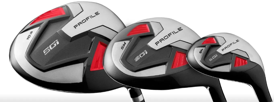 The Driver, #5 Fairway Wood, and #5 Hybrid from the WILSON Men's Profile SGI Golf Club Set 