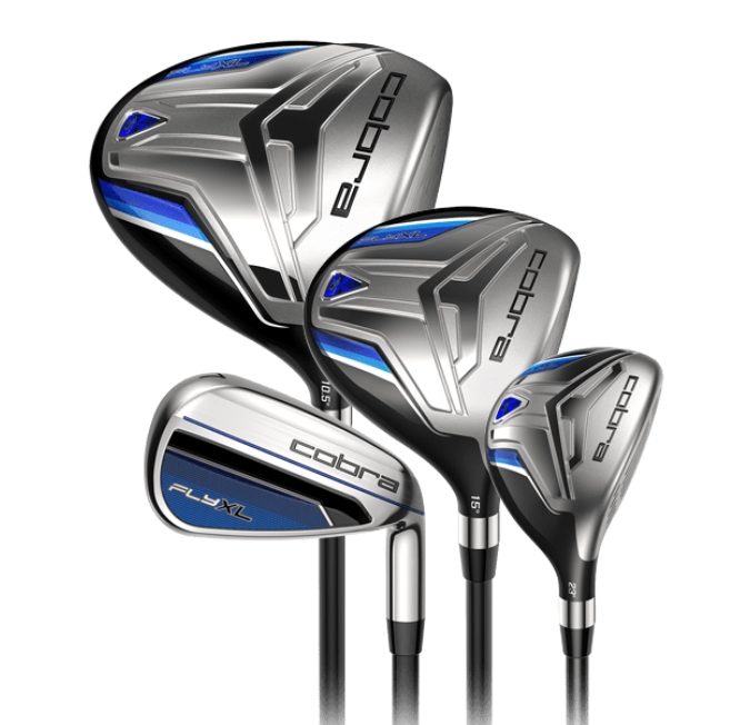 Golf Clubs driver, fairway, hybrid, and irons