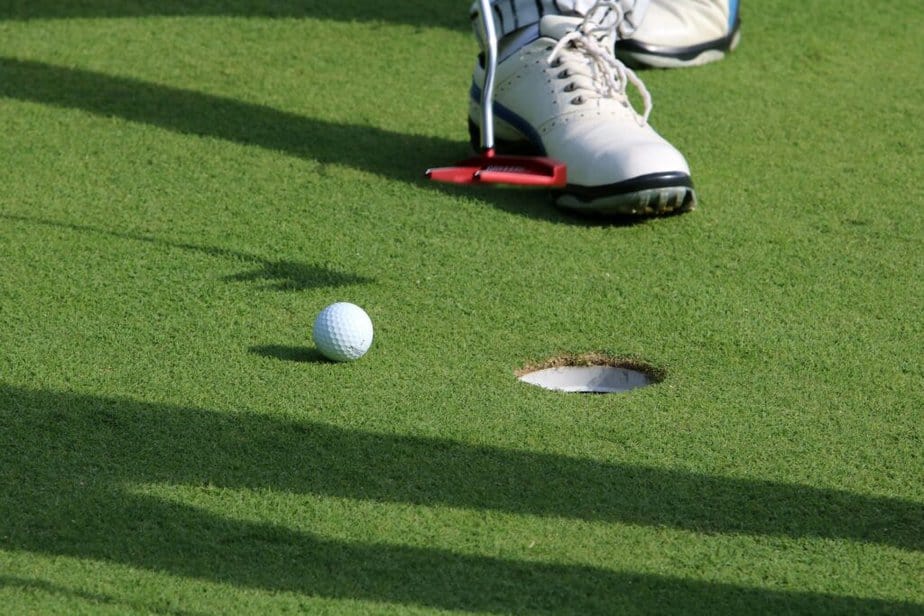 Golf shoes are equipped with special flexible spikes