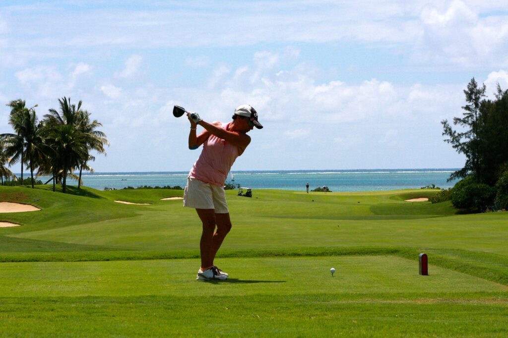 Rotation of the body during the swing