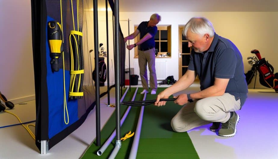 Golf simulator in the process of building with your own hands