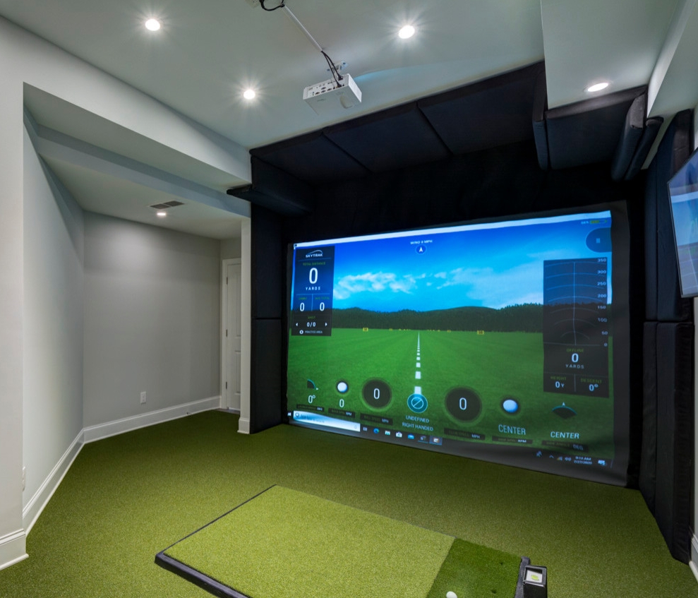 Complete DIY Golf Simulator for home with a durable impact screen
